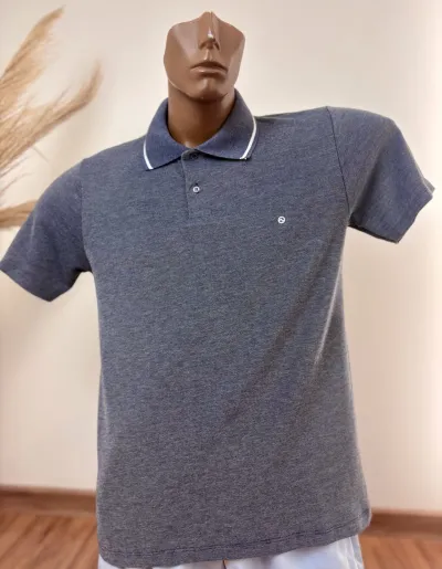POLO MASCULINO ADULTO SEM MANGA PIQUET