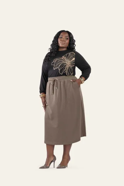 SECRET GLAM — SAIA FEMININO ADULTO MIDI
