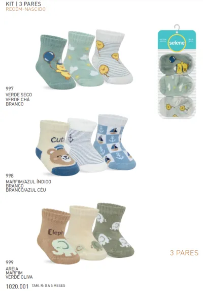 SELENE — KIT MEIA MASCULINO BABY R132