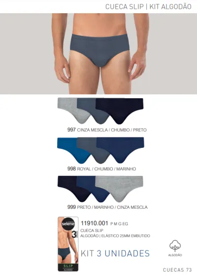 KIT CUECA SLIP SELENE