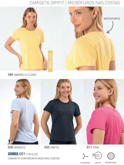 BLUSA FEMININO ADULTO SEM MANGA DRY FITNESS
