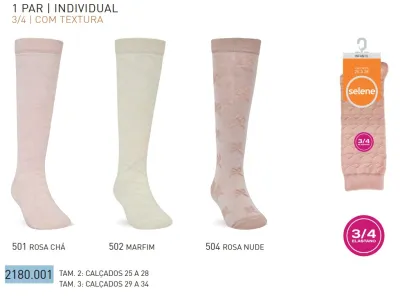 MEIA FEMININO INFANTIL 3/4
