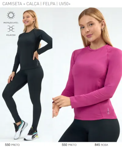 BLUSA FEMININO ADULTO MANGA LONGA FELPA