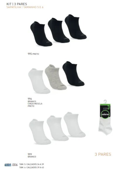 KIT3 MEIA MASCULINO ADULTO SPT
