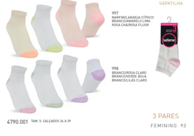 KIT3 MEIA FEMININO ADULTO SPT