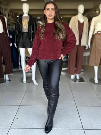 CALÇA FEMININO COURO R119