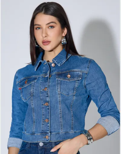 TEEZZ JEANS — JAQUETA FEMININO ADULTO ABERTA