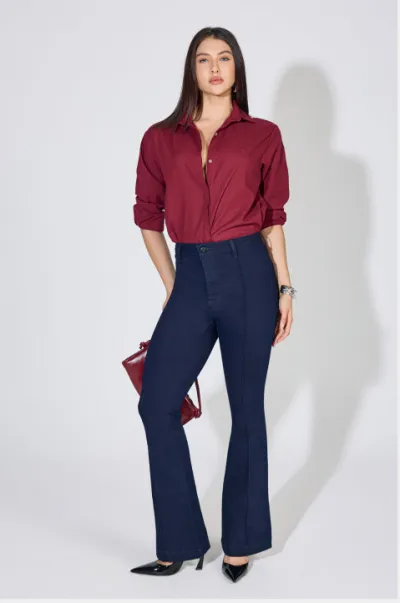TEEZZ JEANS — CALÇA FEMININO ADULTO FLARE