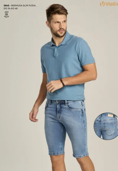 BERMUDA MASCULINO ADULTO SLIM