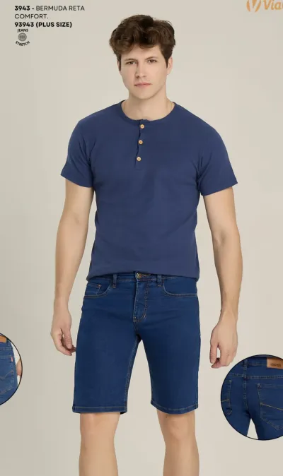 BERMUDA MASCULINO ADULTO RETA