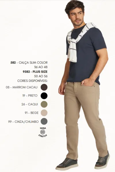 CALCA MASCULINO ADULTO SLIM