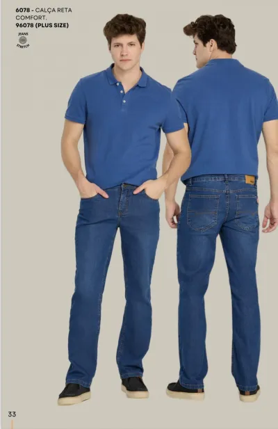 CALÇA MASCULINO ADULTO RETA