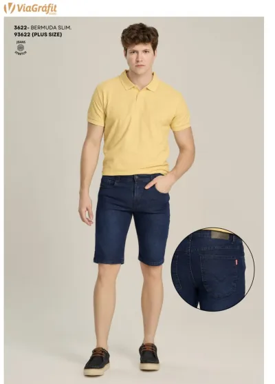 BERMUDA MASCULINO ADULTO SLIM