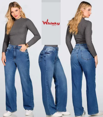 WHISKY JEANS — CALÇA FEMININO ADULTO WIDE LEG