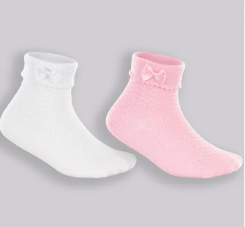 KIT MEIA FEMININO INFANTIL C/2