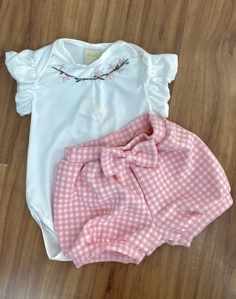 CONJUNTO FEMININO BODY/SHORTS INFANTIL R41
