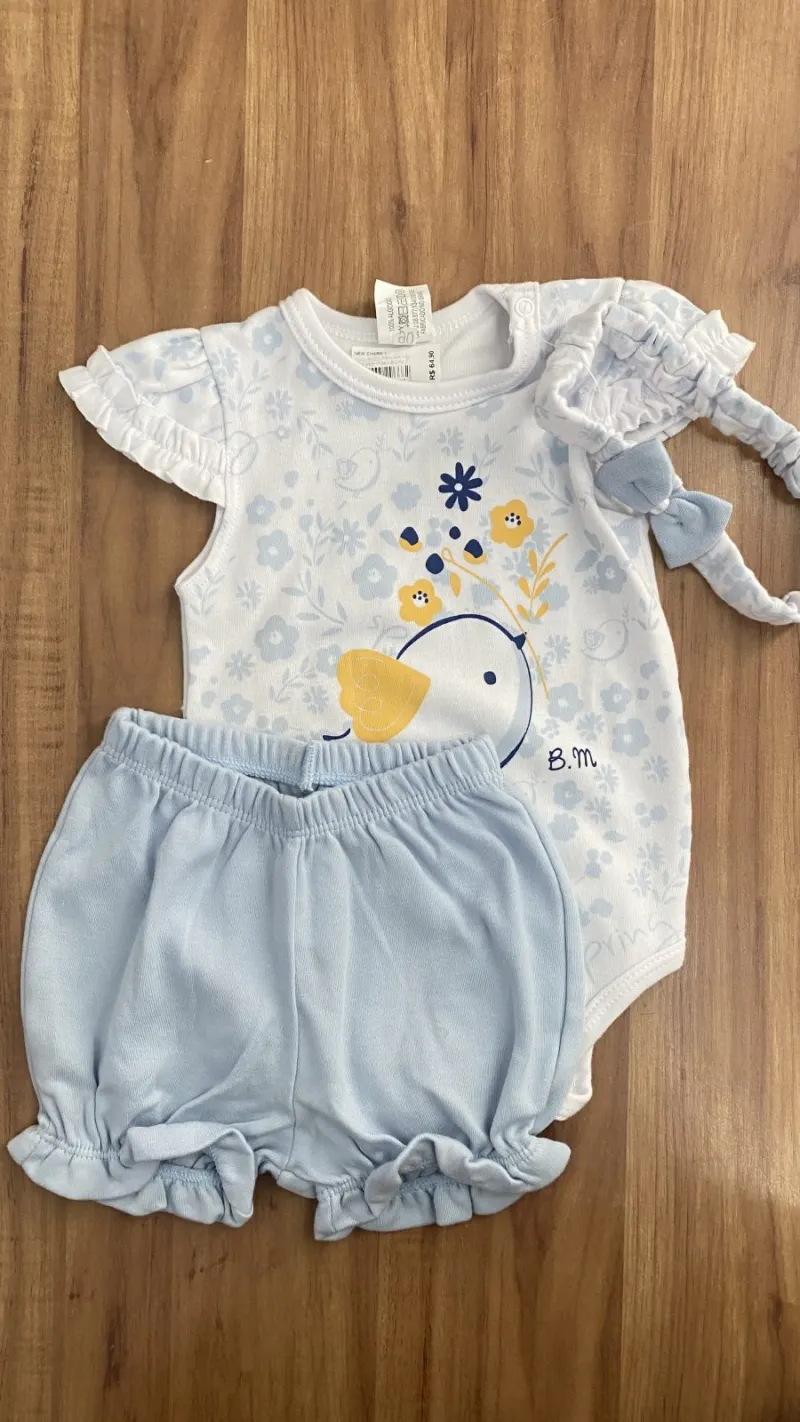 CONJUNTO BODY FEMININO INFANTIL SEM MANGA R98