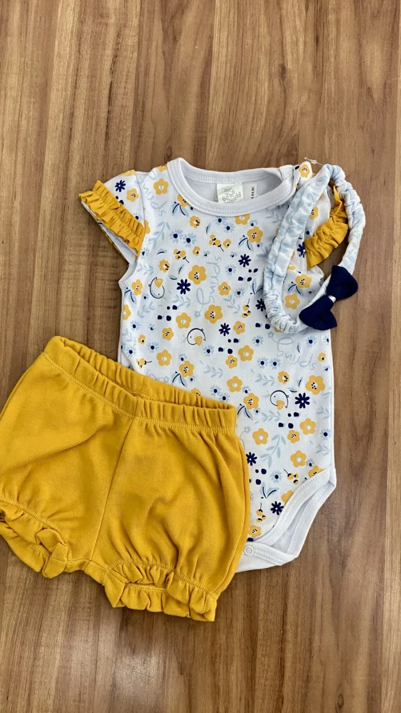 CONJUNTO BODY FEMININO INFANTIL SEM MANGA R98