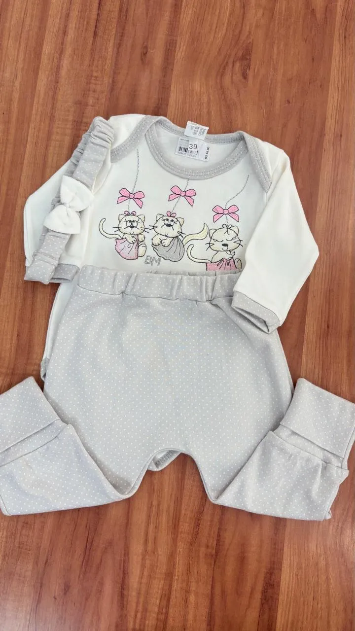 CONJUNTO FEMININO INFANTIL MANGA LONGA+CALÇ R98