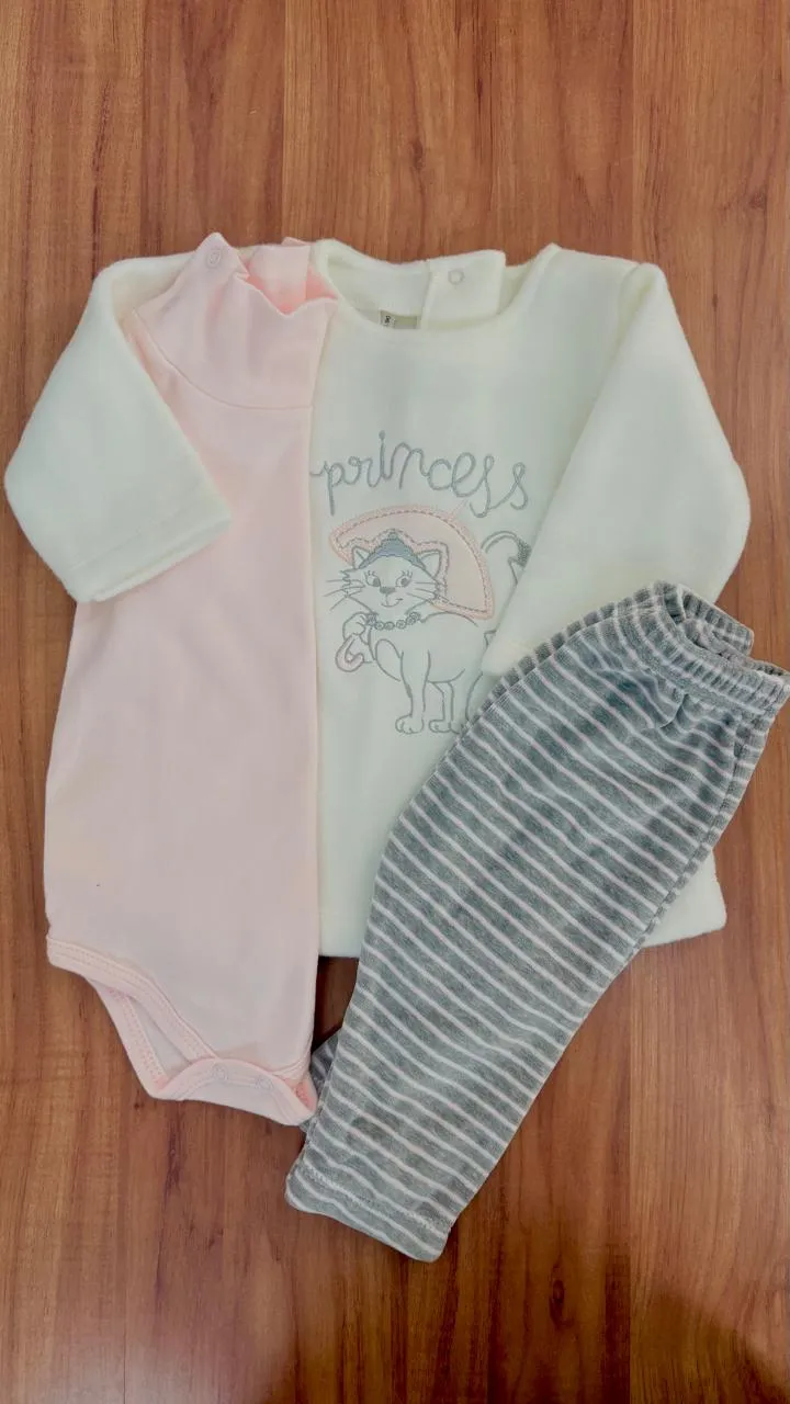CONJUNTO FEMININO INFANTIL MANGA LONGA+CALÇ R98
