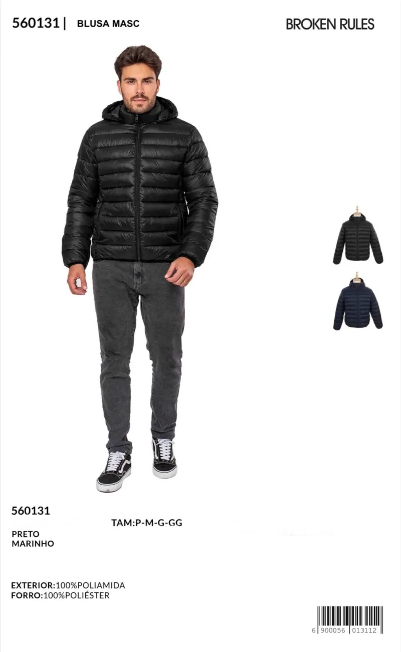 JAQUETA MASCULINO ADULTO PUFFER