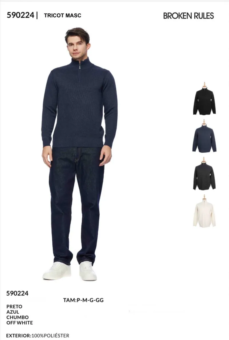SUETER MASCULINO ADULTO GOLA ALTA