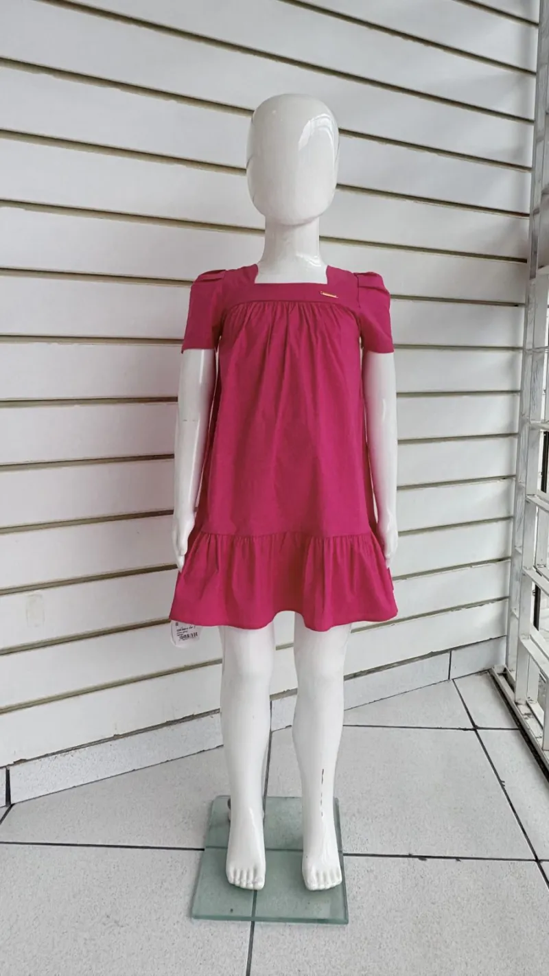 VESTIDO FEMININO INFANTIL SEM MANGA R09