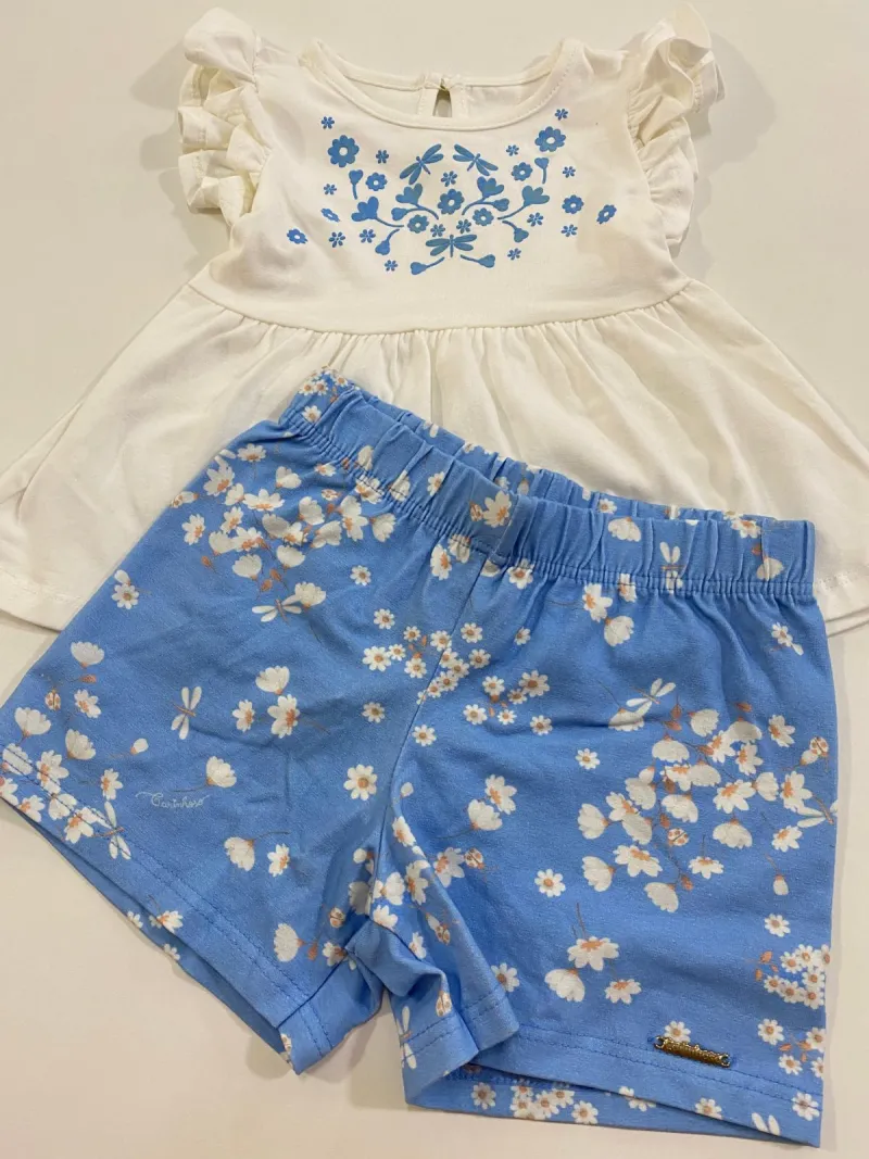 CONJUNTO FEMININO INFANTIL SM+SHORT R09