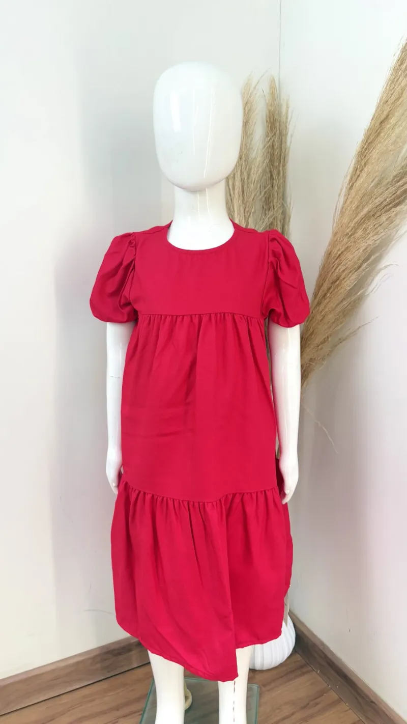 VESTIDO FEMININO INFANTIL SEM MANGA
