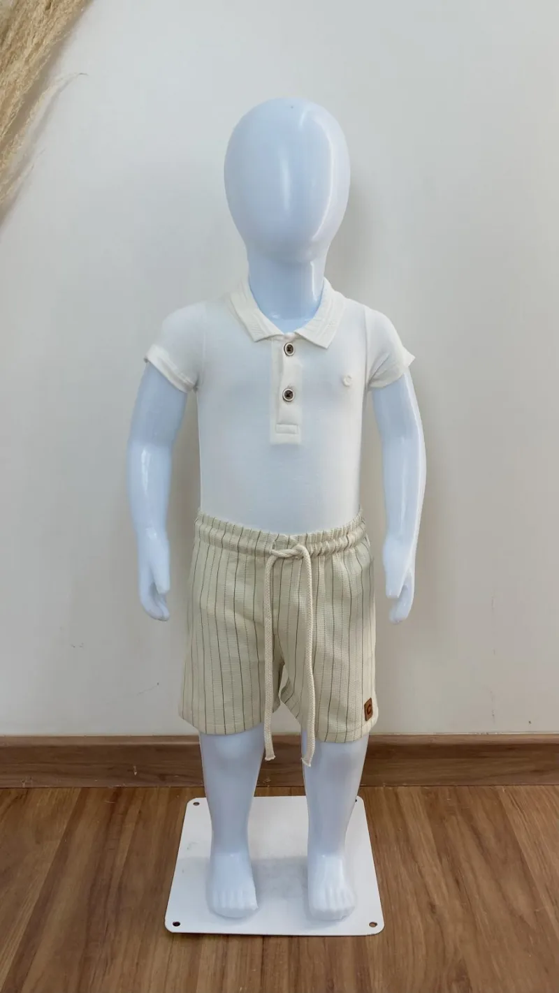 CONJUNTO MASCULINO INFANTIL BODY SEM MANGA+BERMUDA