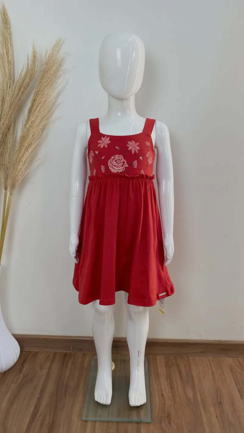 VESTIDO FEMININO INFANTIL C/ALÇA CURTO
