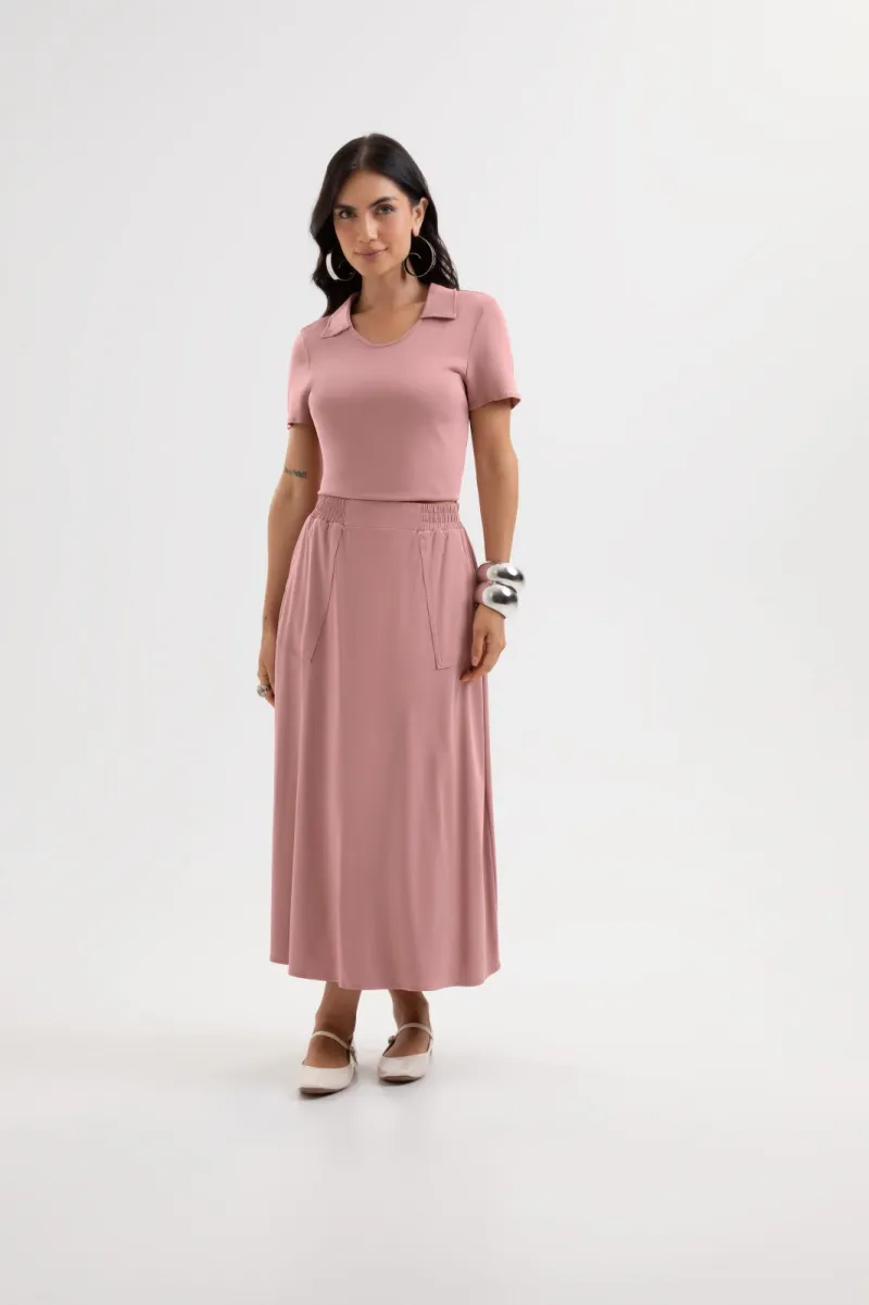 SAIA FEMININO ADULTO MIDI