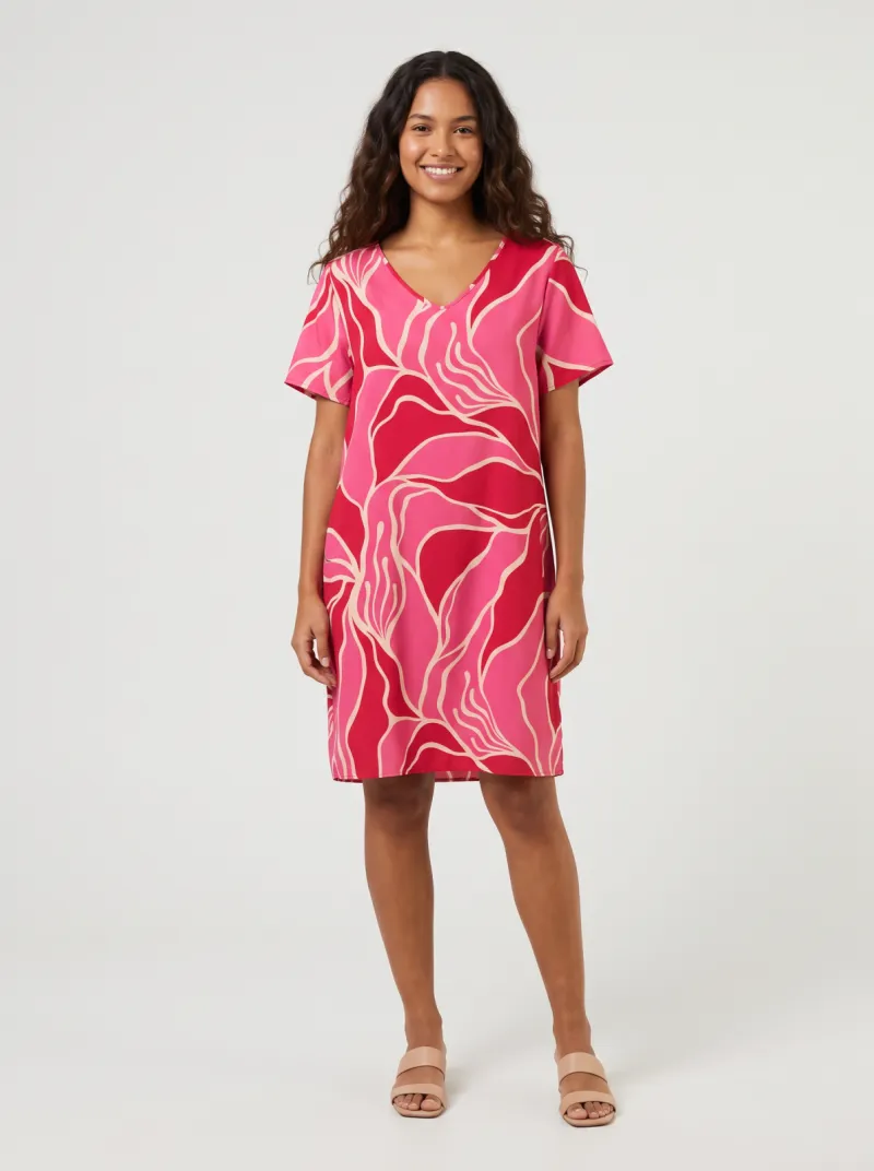 CATIVA — VESTIDO FEMININO MANGA CURTA R05