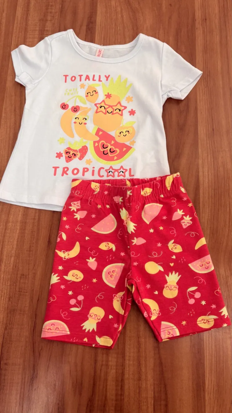 CONJUNTO FEMININO INFANTIL SEM MANGA R05