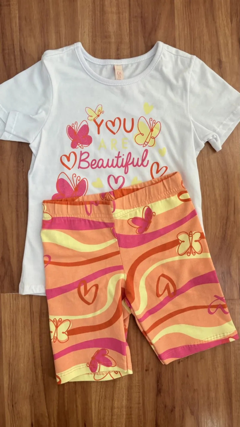 CONJUNTO FEMININO INFANTIL SEM MANGA R05