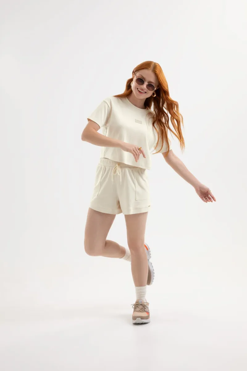 CONJUNTO FEMININO INFANTIL SEM MANGA+SHORTS