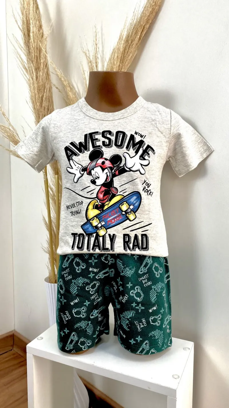 CONJUNTO MASCULINO INFANTIL SEM MANGA CATIVA