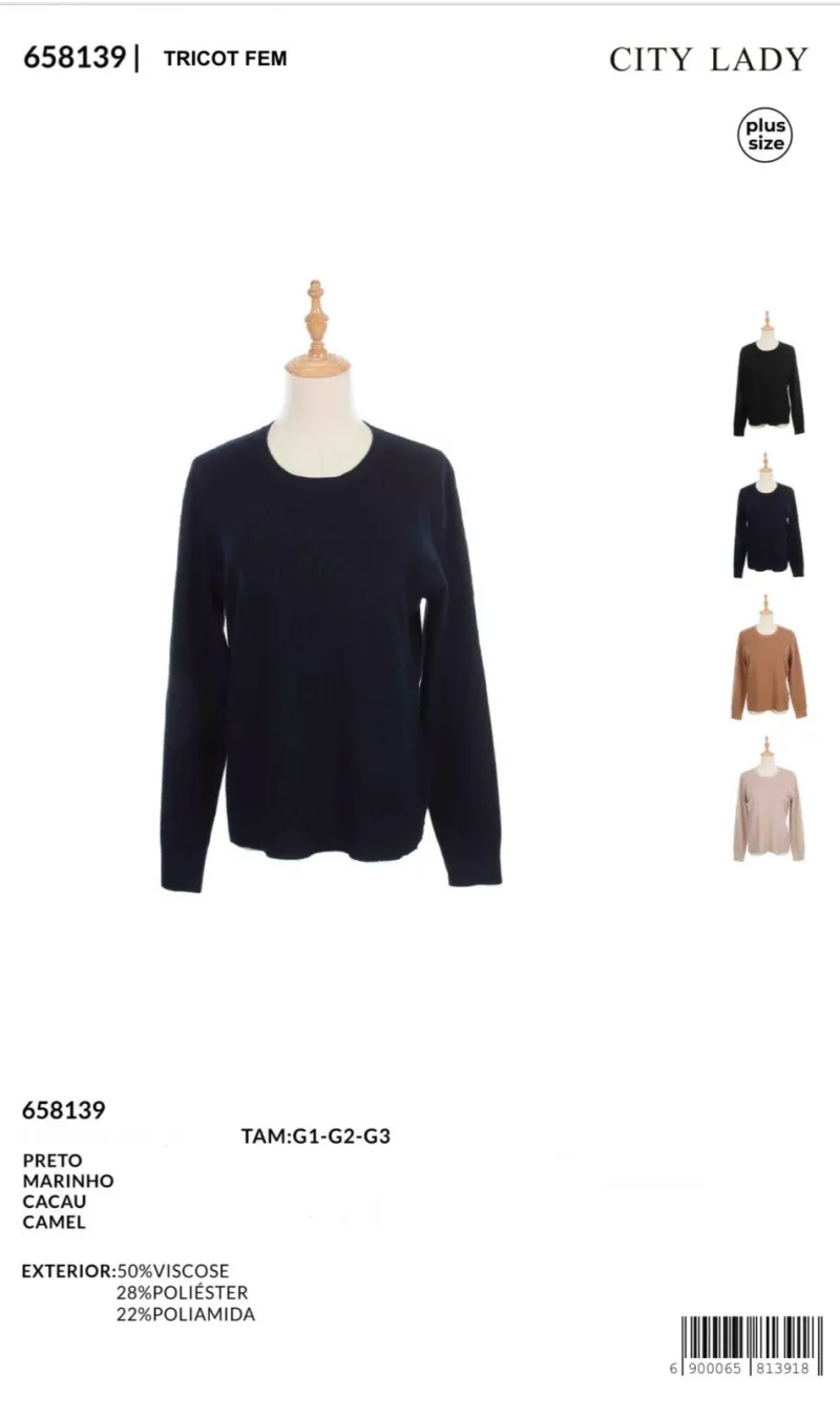 SUETER FEMININO ADULTO MODAL