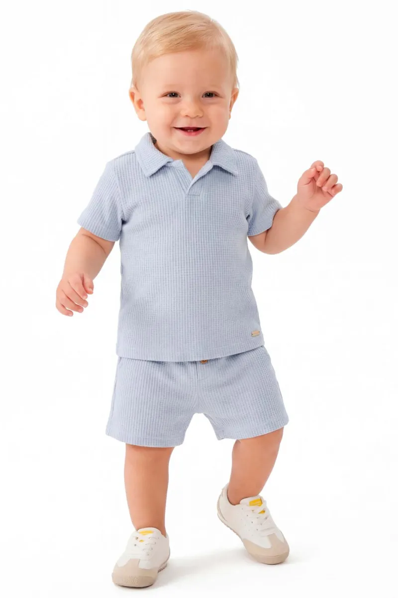 CONJUNTO MASCULINO INFANTIL SEM MANGA+BERMUDA