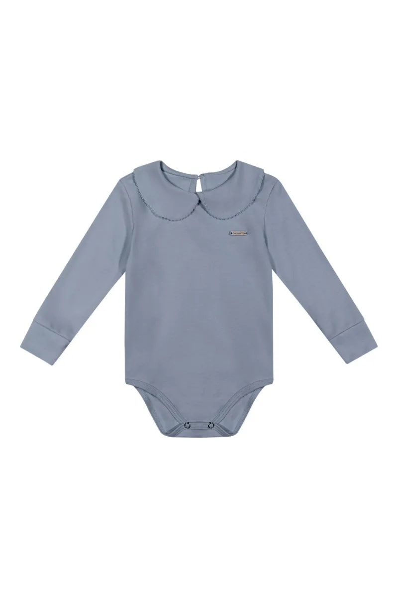 BODY FEMININO INFANTIL MANGA LONGA C/GOLA