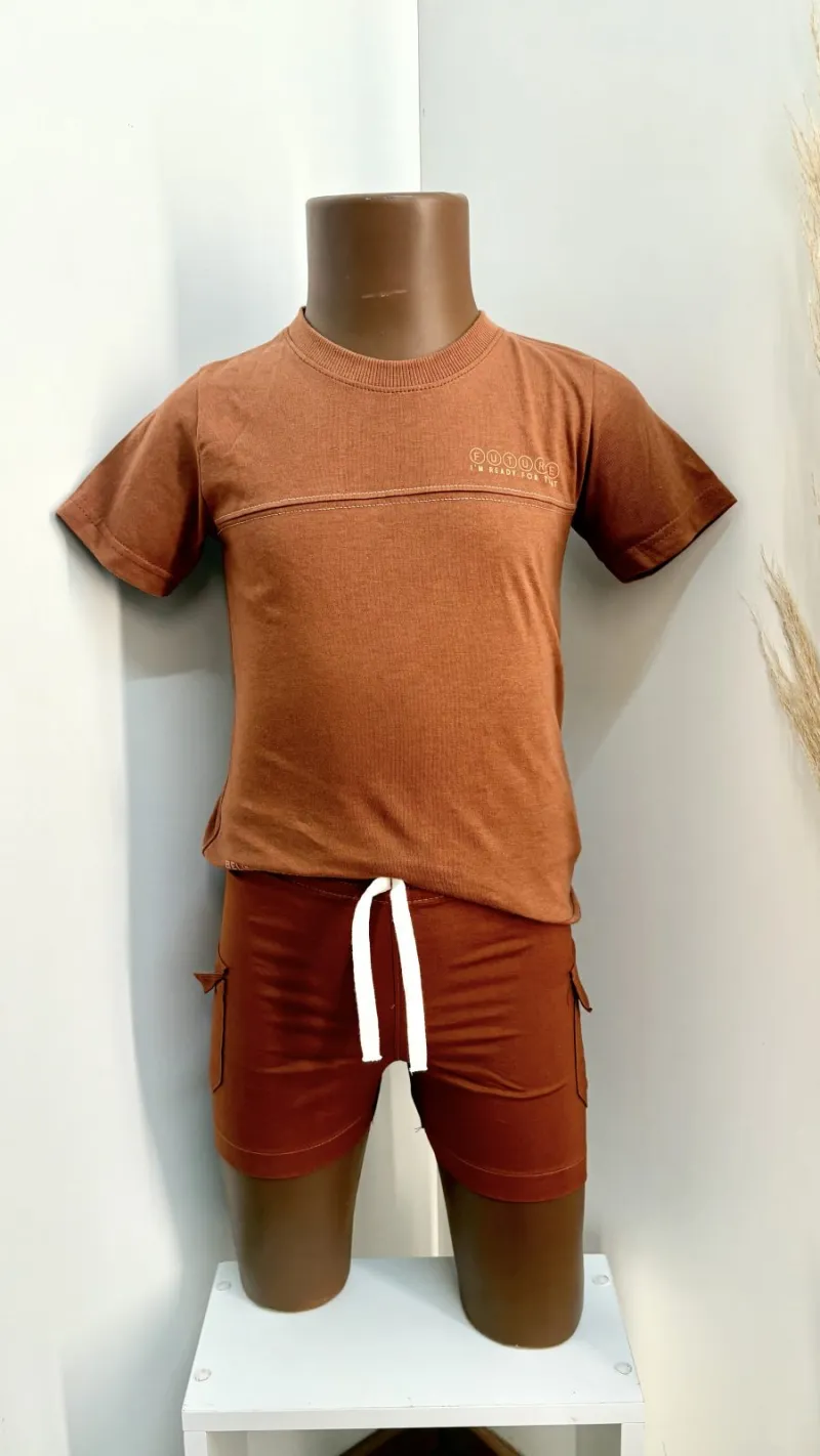 CONJUNTO MASCULINO INFANTIL SEM MANGA+SHRT