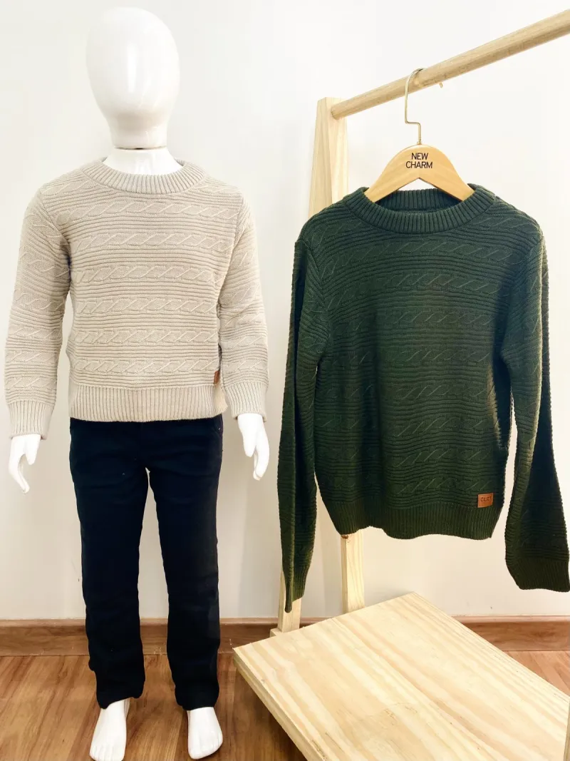 SUETER MASCULINO INFANTIL TRICOT