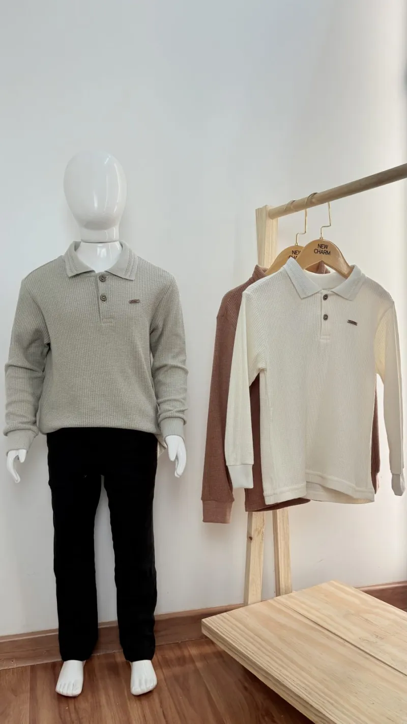 POLO MASCULINO INFANTIL MANGA LONGA