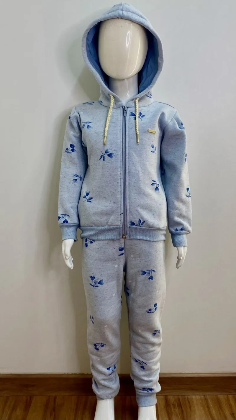 CONJUNTO FEMININO INFANTIL MOLETOM+CALÇA