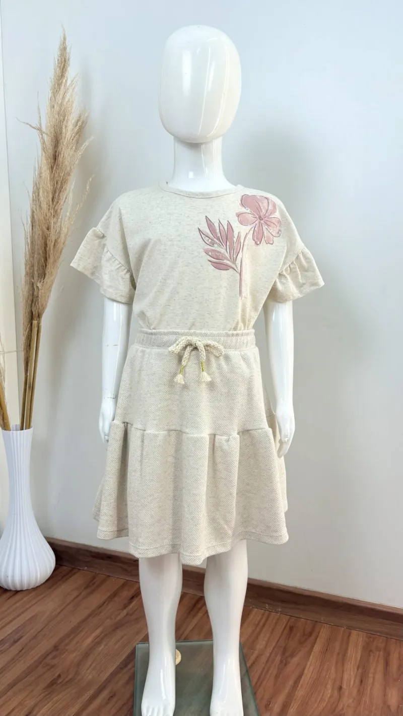 CONJUNTO FEMININO SEM MANGA+SHRTS SAIA
