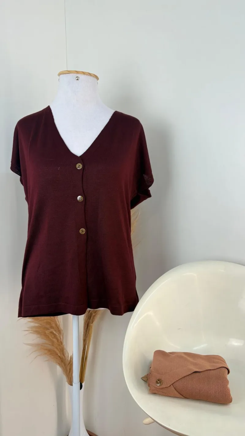 BLUSA FEMININO SEM MANGA C/BOTÃO M04