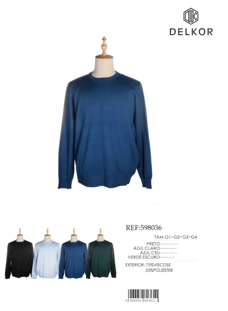 SUETER MASCULINO ADULTO TRICOT