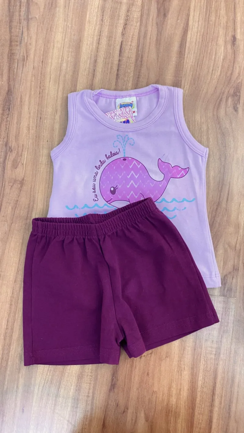 CONJUNTO. INFANTIL FEMININO REGATA DUZIZO