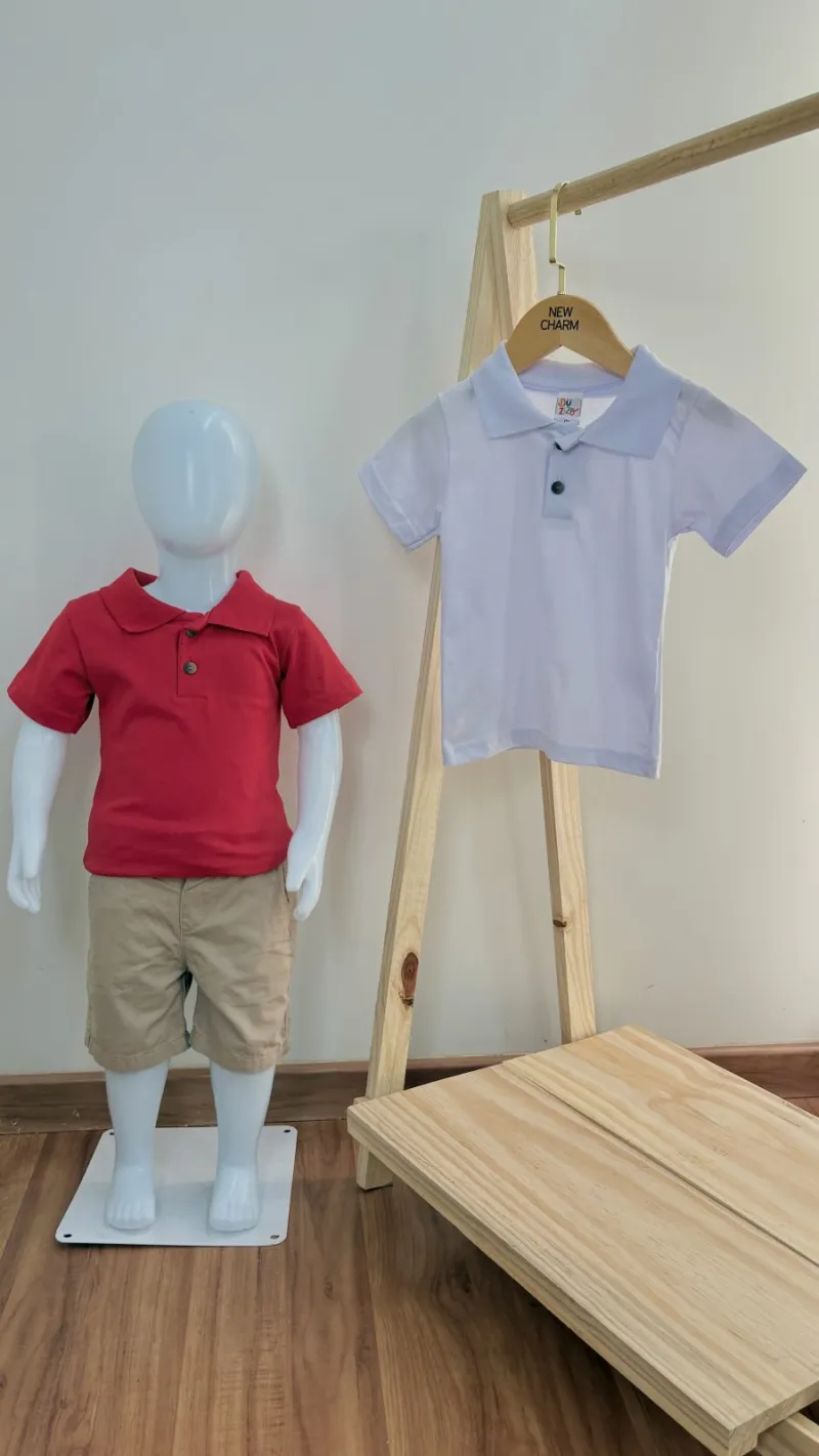 POLO MASCULINO INFANTIL SEM MANGA