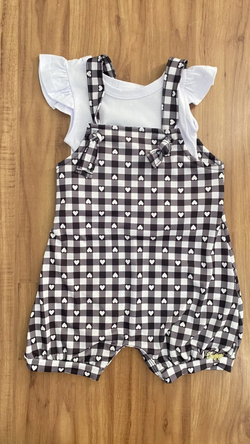 CONJUNTO FEMININO INFANTIL SEM MANGA+JRDNR R135